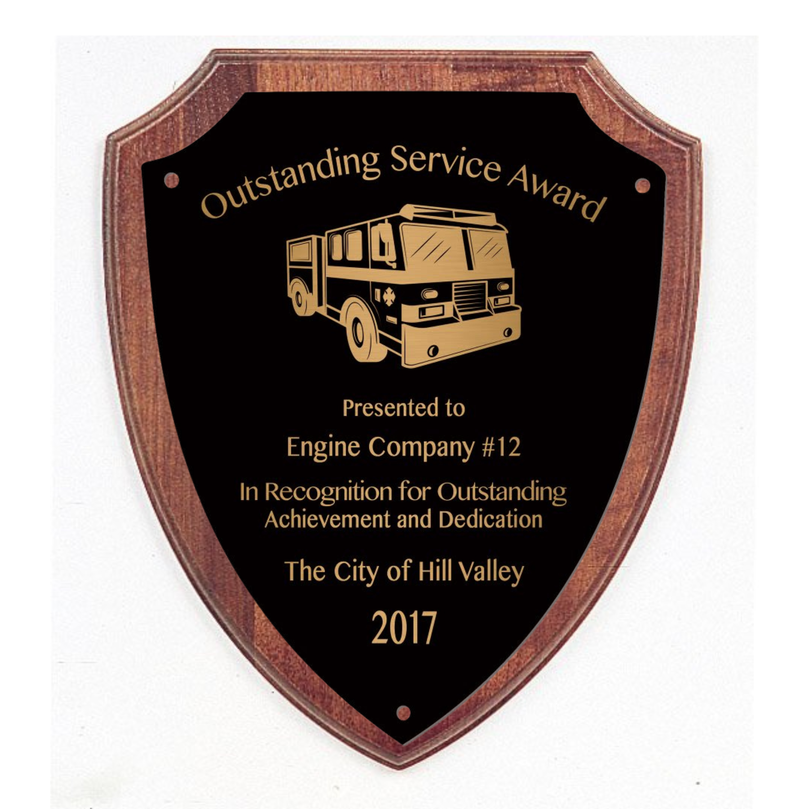 Shield Plaque Award with Plate