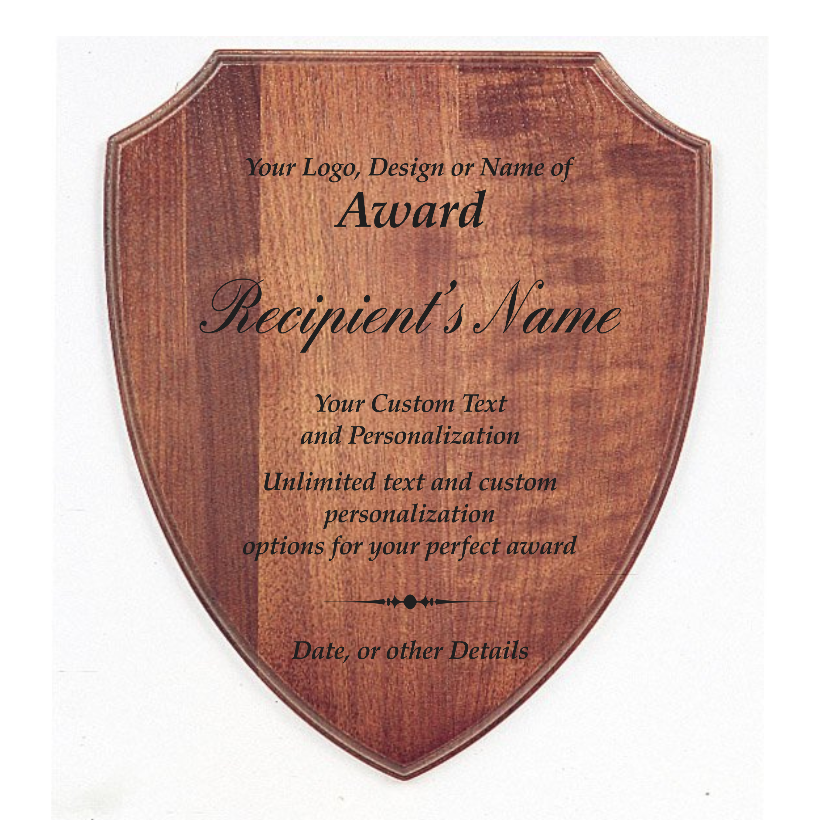 Walnut Shield Plaque