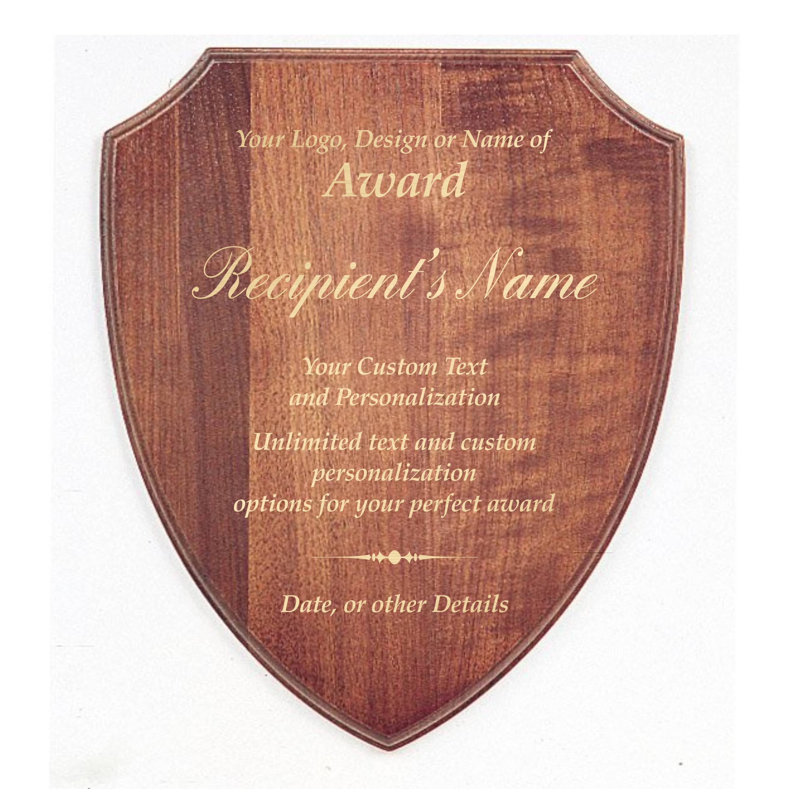 Walnut Shield Plaque