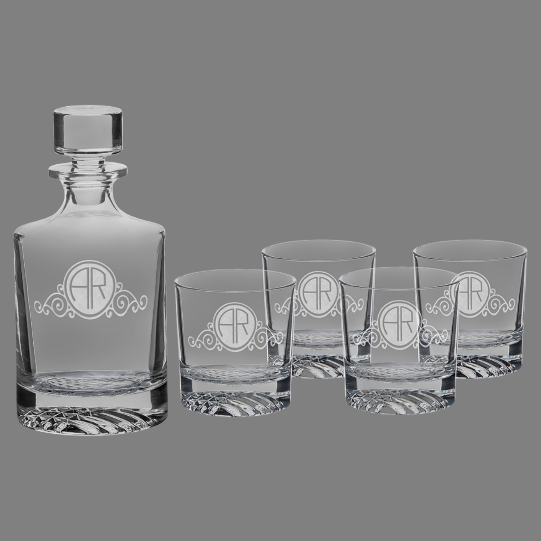 Polar Camel Decanter Set with Four Glasses and Gift Box