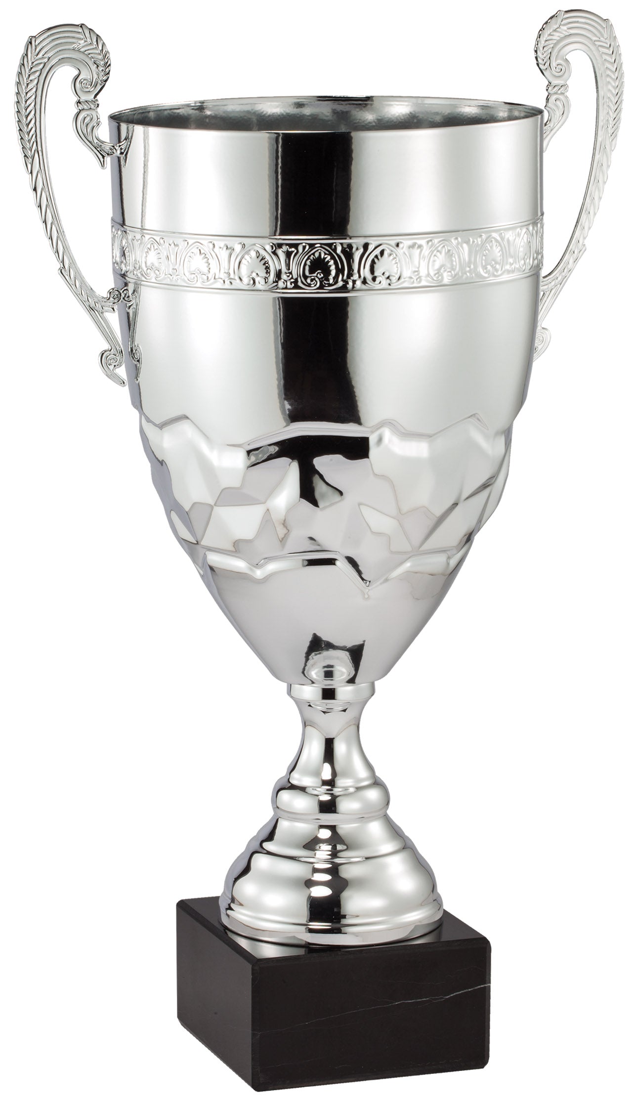 Italian Silver Metal Cup on Genuine Black Marble Base