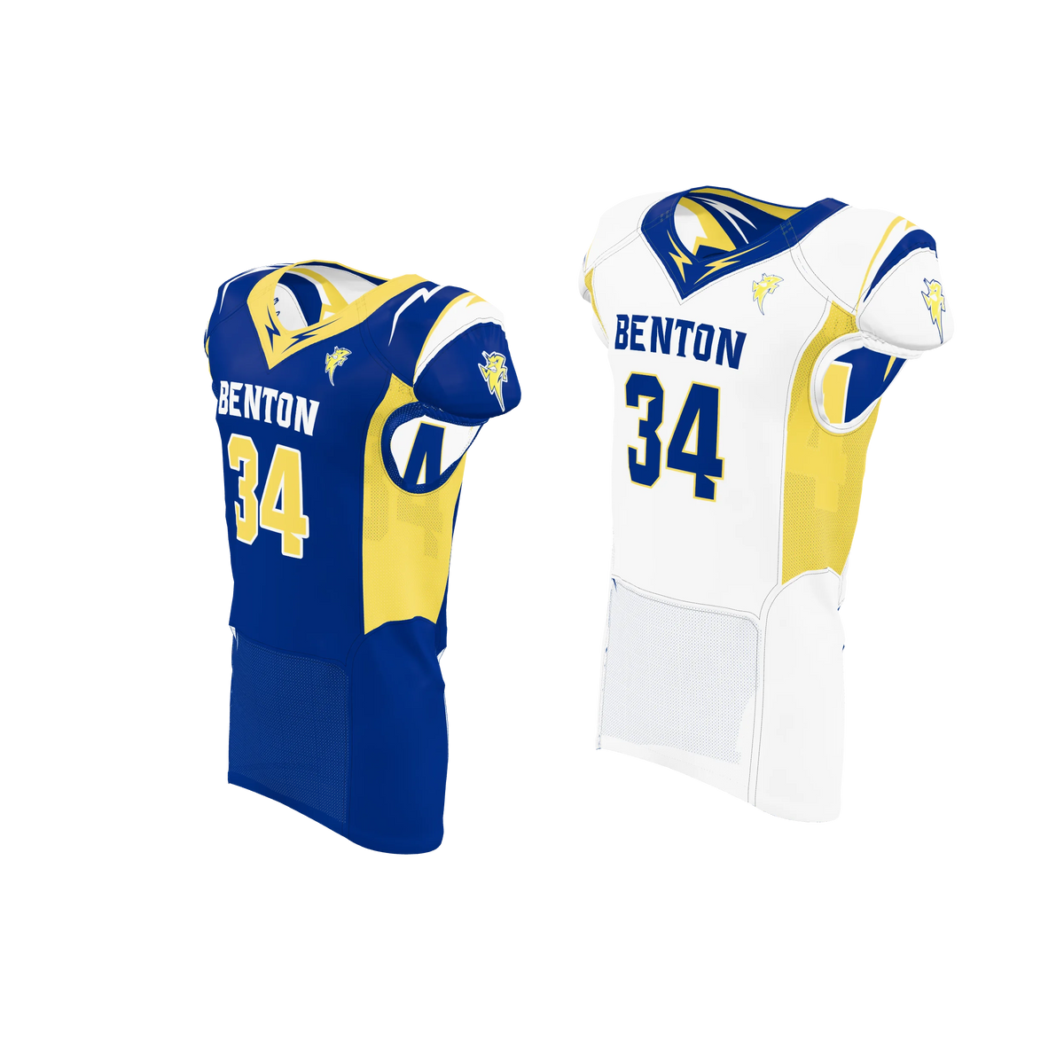 Custom Sublimated Men's & Youth Reversible Mesh-Insert Football Game Jersey — supplier view 2