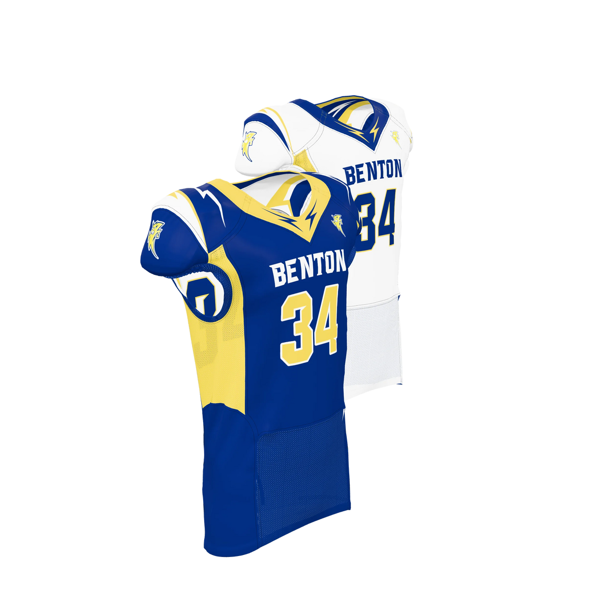 Custom Sublimated Men's & Youth Reversible Mesh-Insert Football Game Jersey — supplier view 8