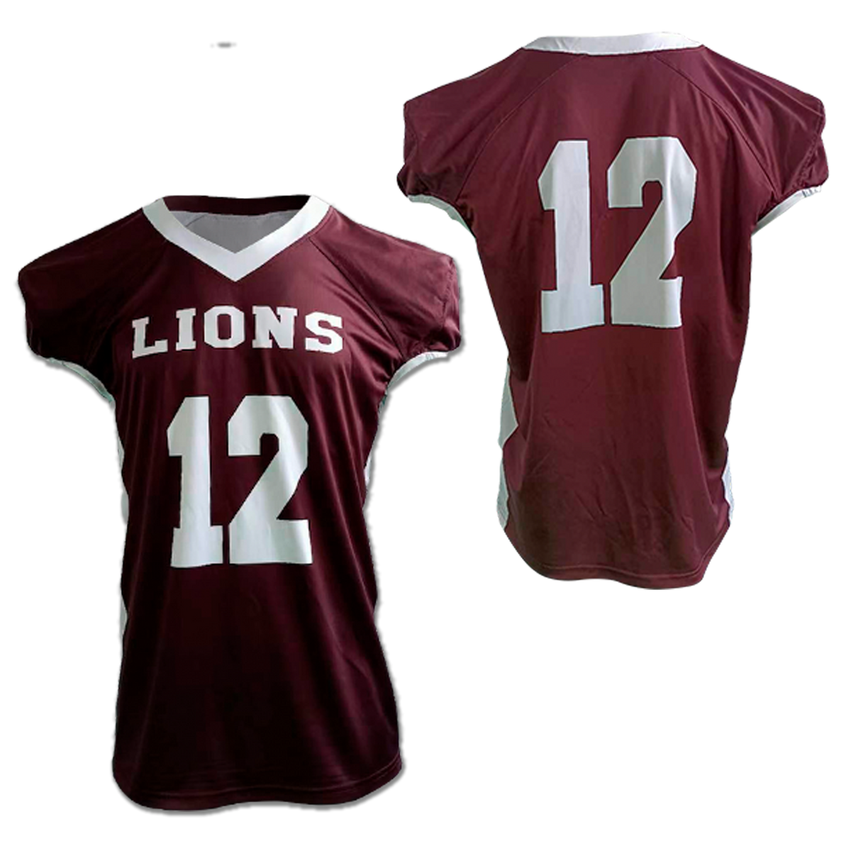 Custom Sublimated Men's & Youth V-Neck Football Jersey — supplier alternate design