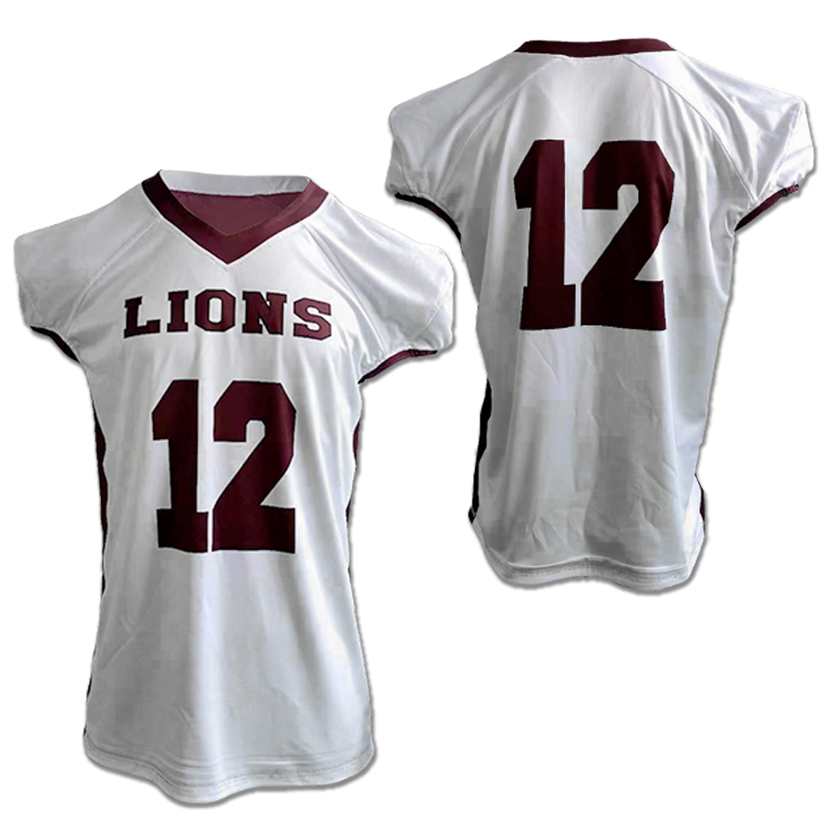 Custom Sublimated Men's & Youth V-Neck Football Jersey — supplier alternate design