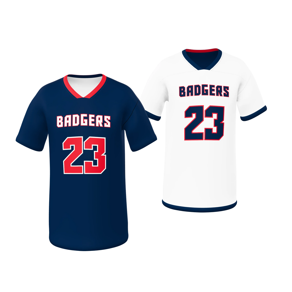 Custom Sublimated Men's & Youth Single-Ply Reversible Football Fan Jersey — supplier view 1