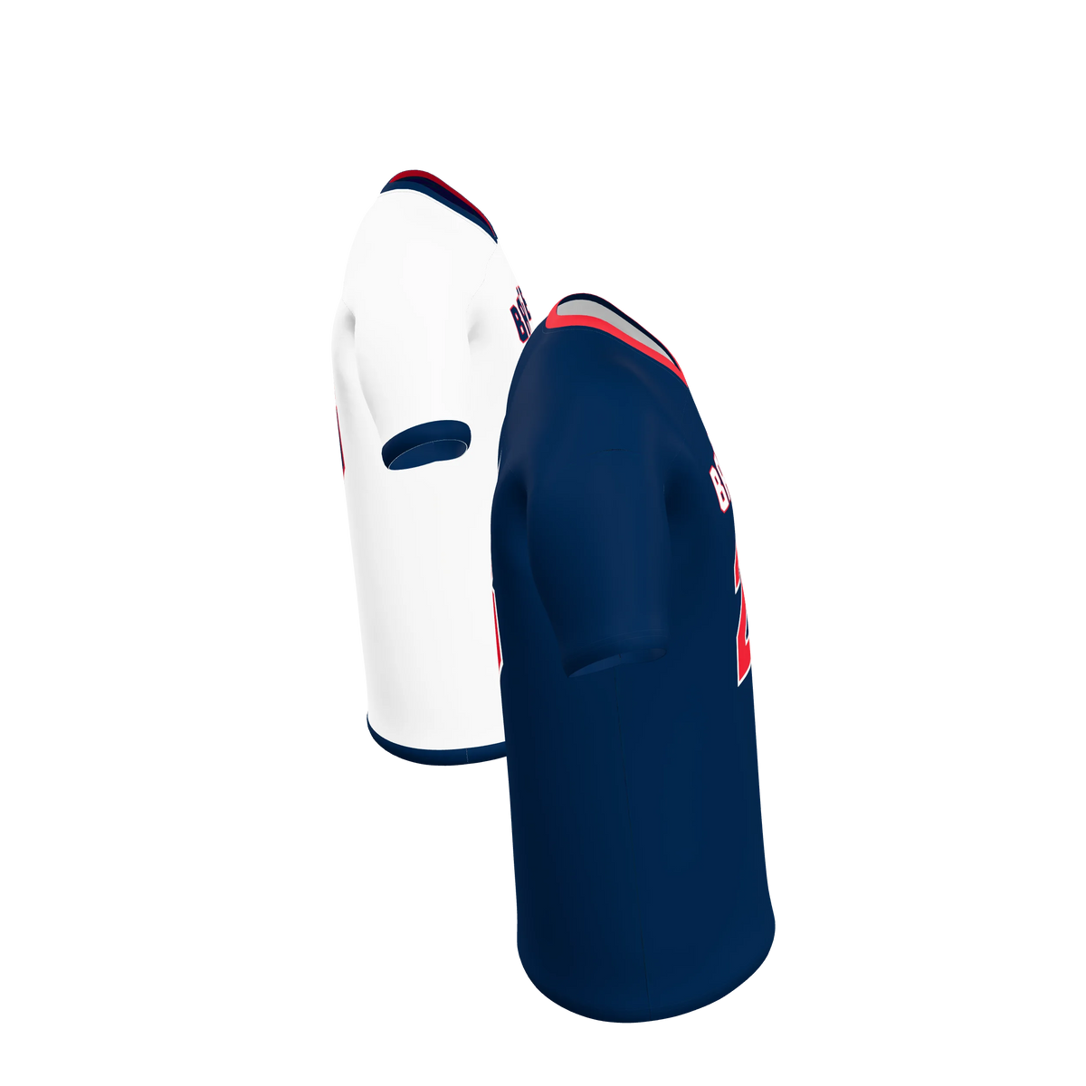 Custom Sublimated Men's & Youth Single-Ply Reversible Football Fan Jersey — supplier view 7