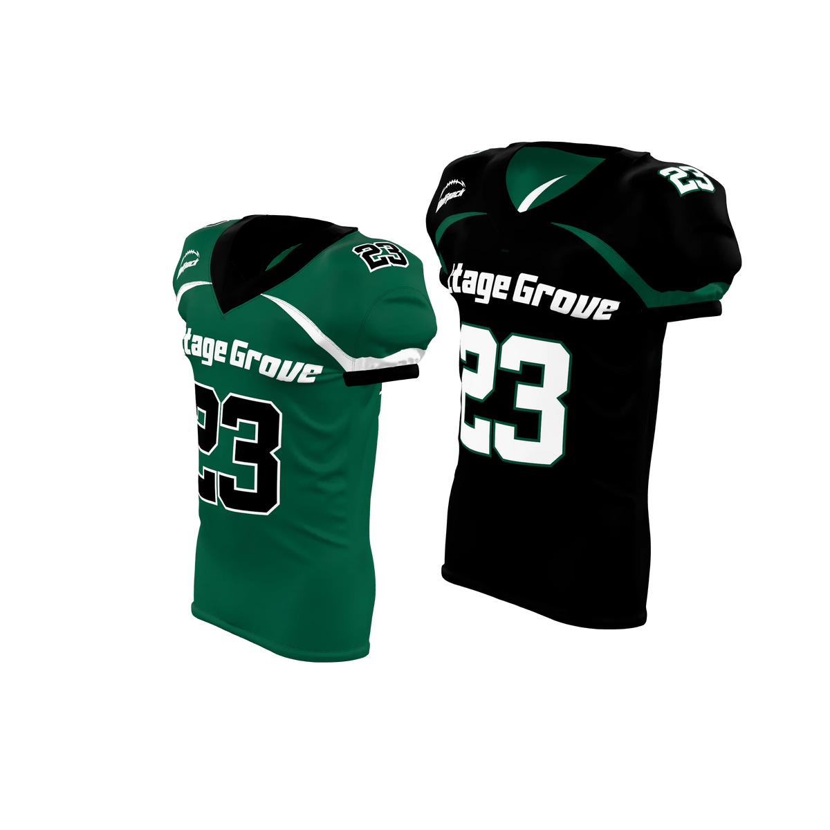 Custom Sublimated Men's & Youth Reversible Straight-Bottom Football Game Jersey — supplier view 2