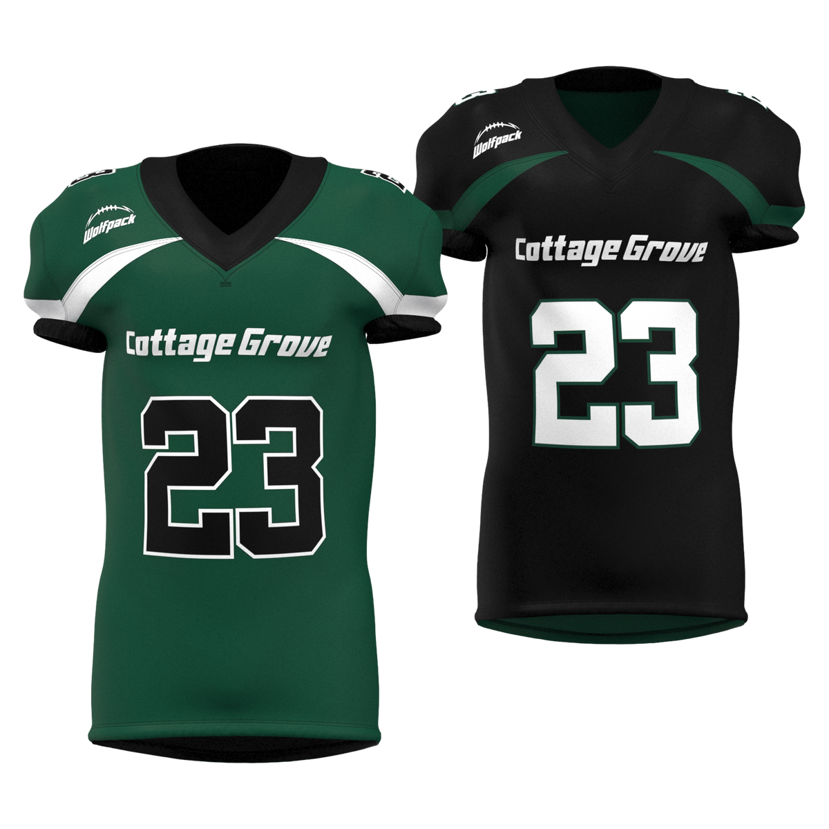 Custom Sublimated Men's & Youth Reversible Straight-Bottom Football Game Jersey — supplier view 6
