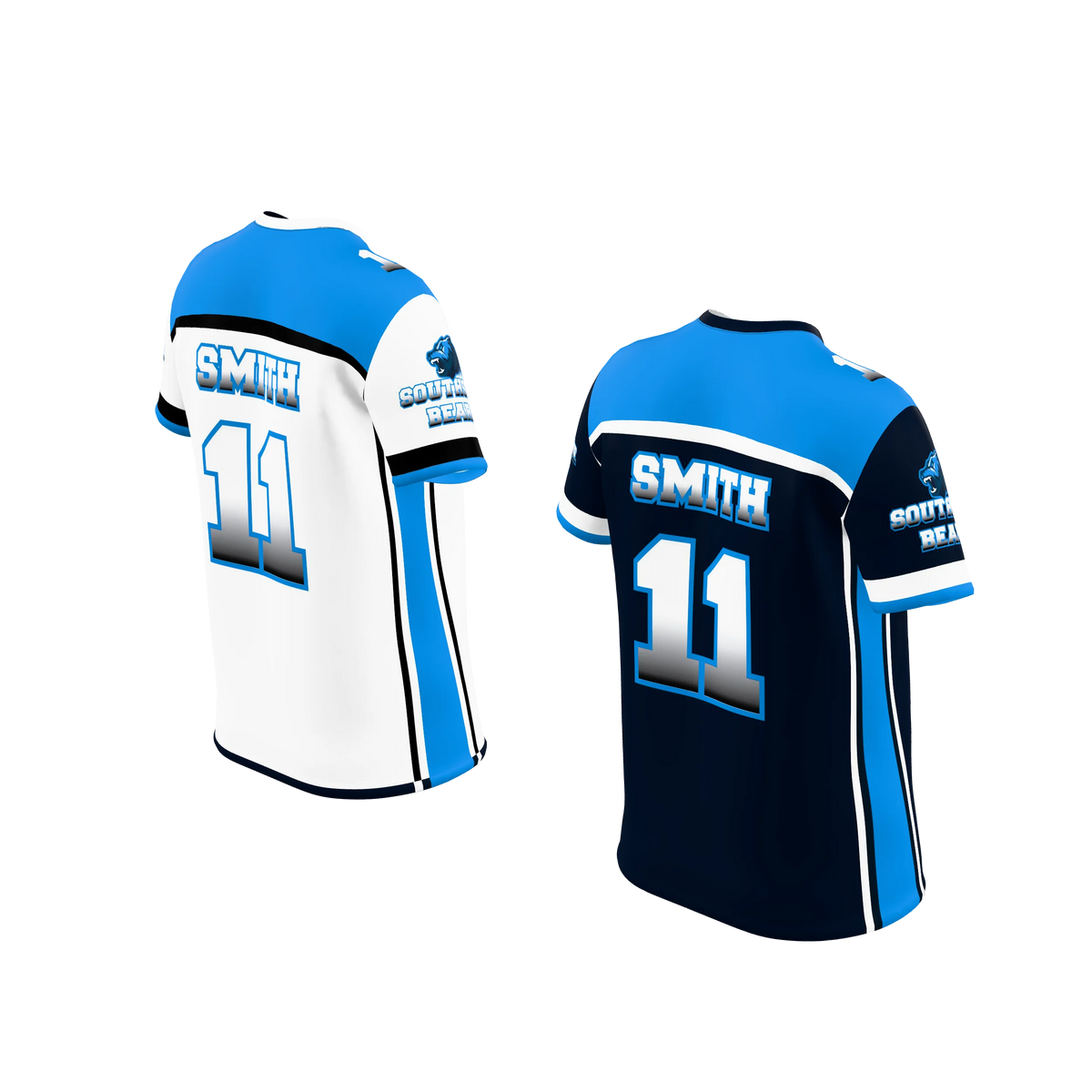 Custom Sublimated Women's & Girls' Single-Ply Reversible Football Fan Jersey — supplier view 6