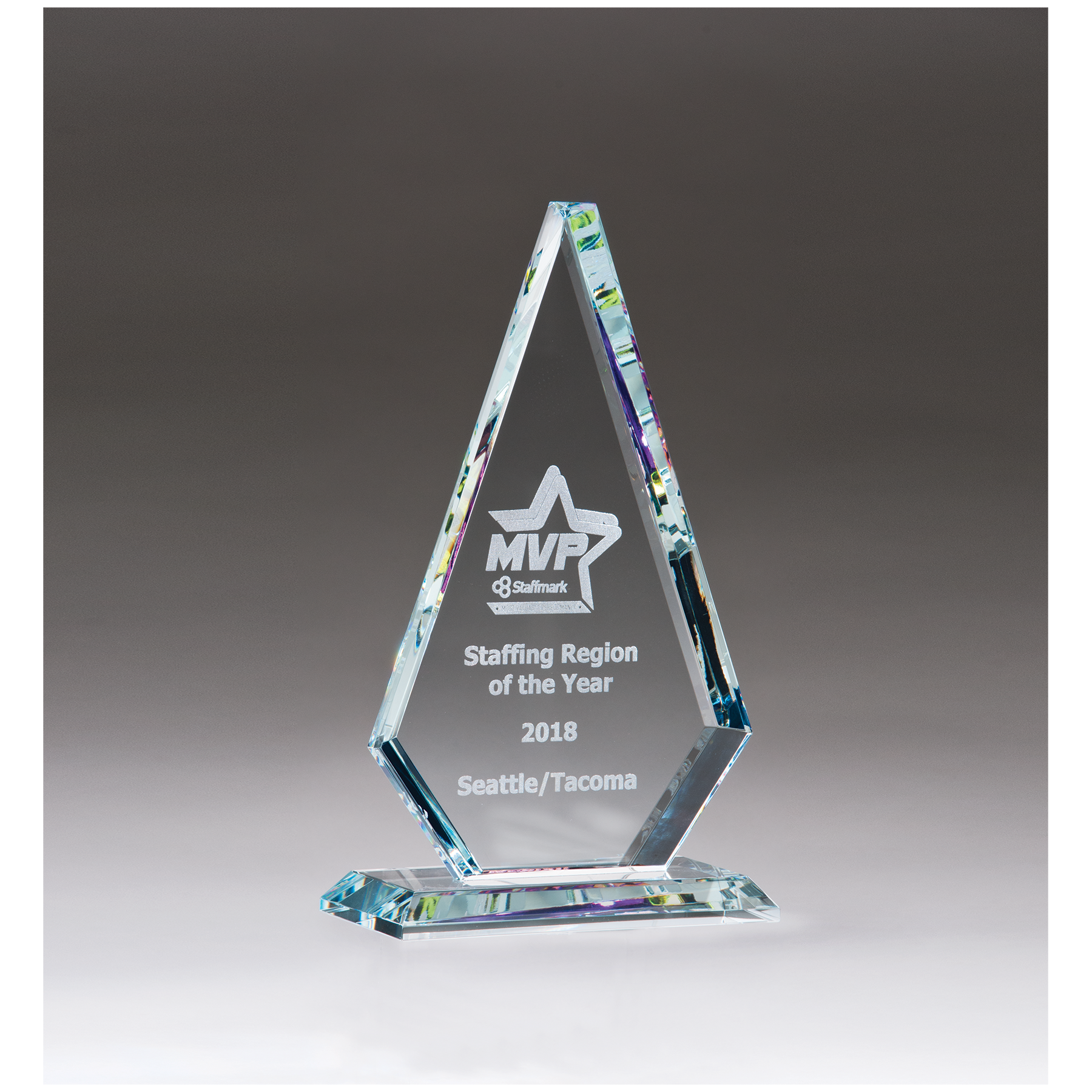 Diamond Series Glass Award with Prism-Effect Top