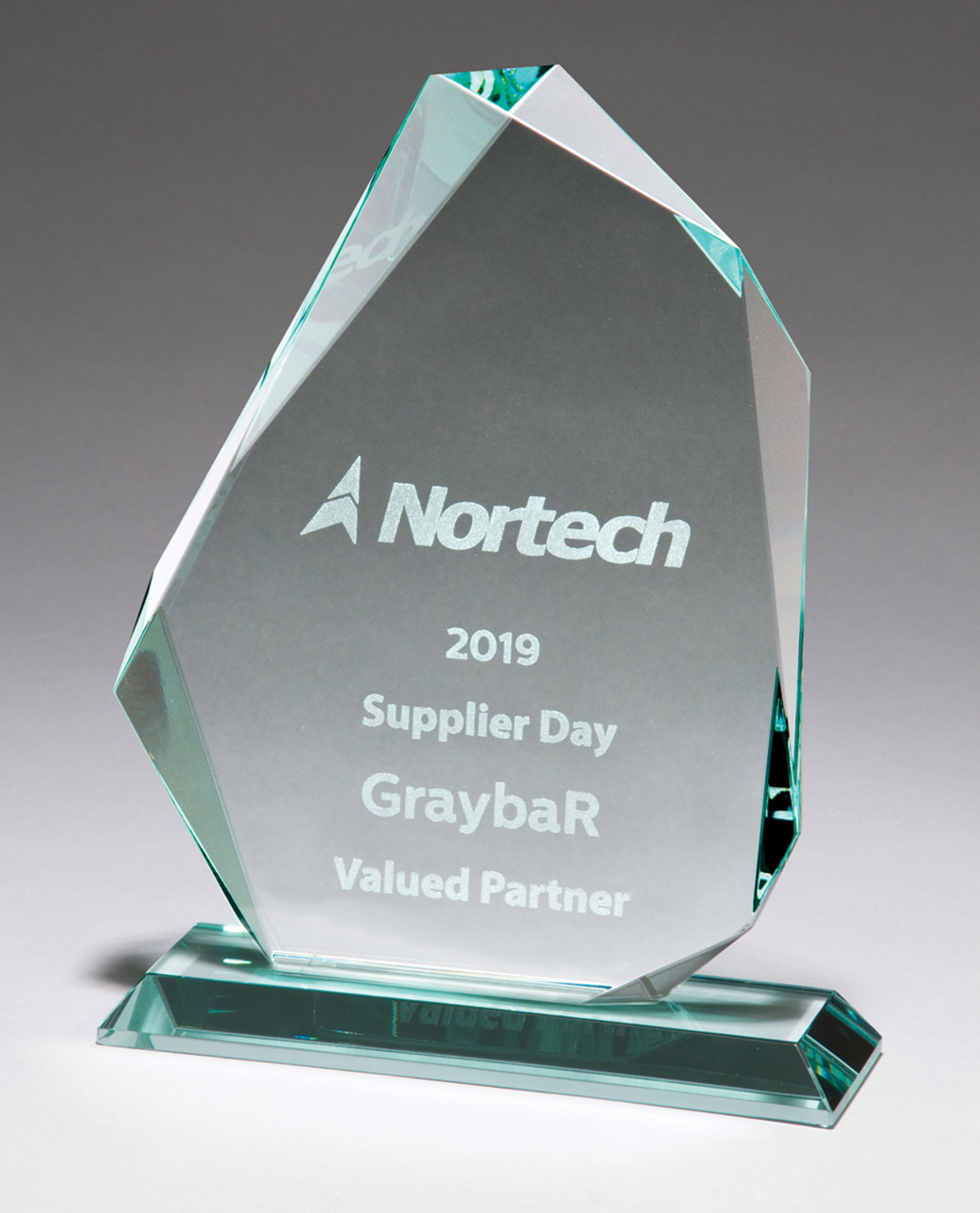 Iceberg Series Thick Jade Glass Award