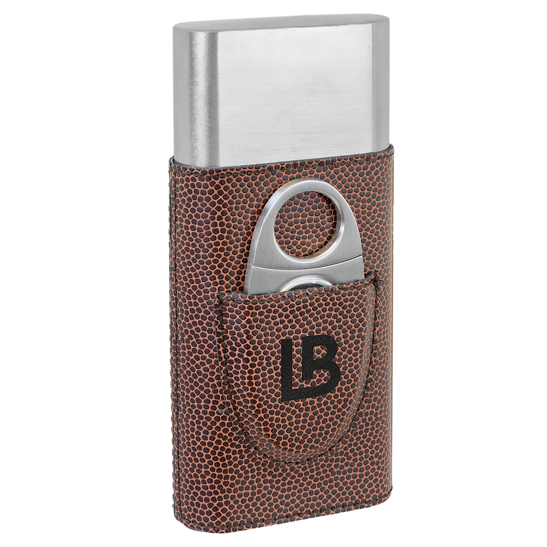 Laserable Leatherette Cigar Case with Cutter