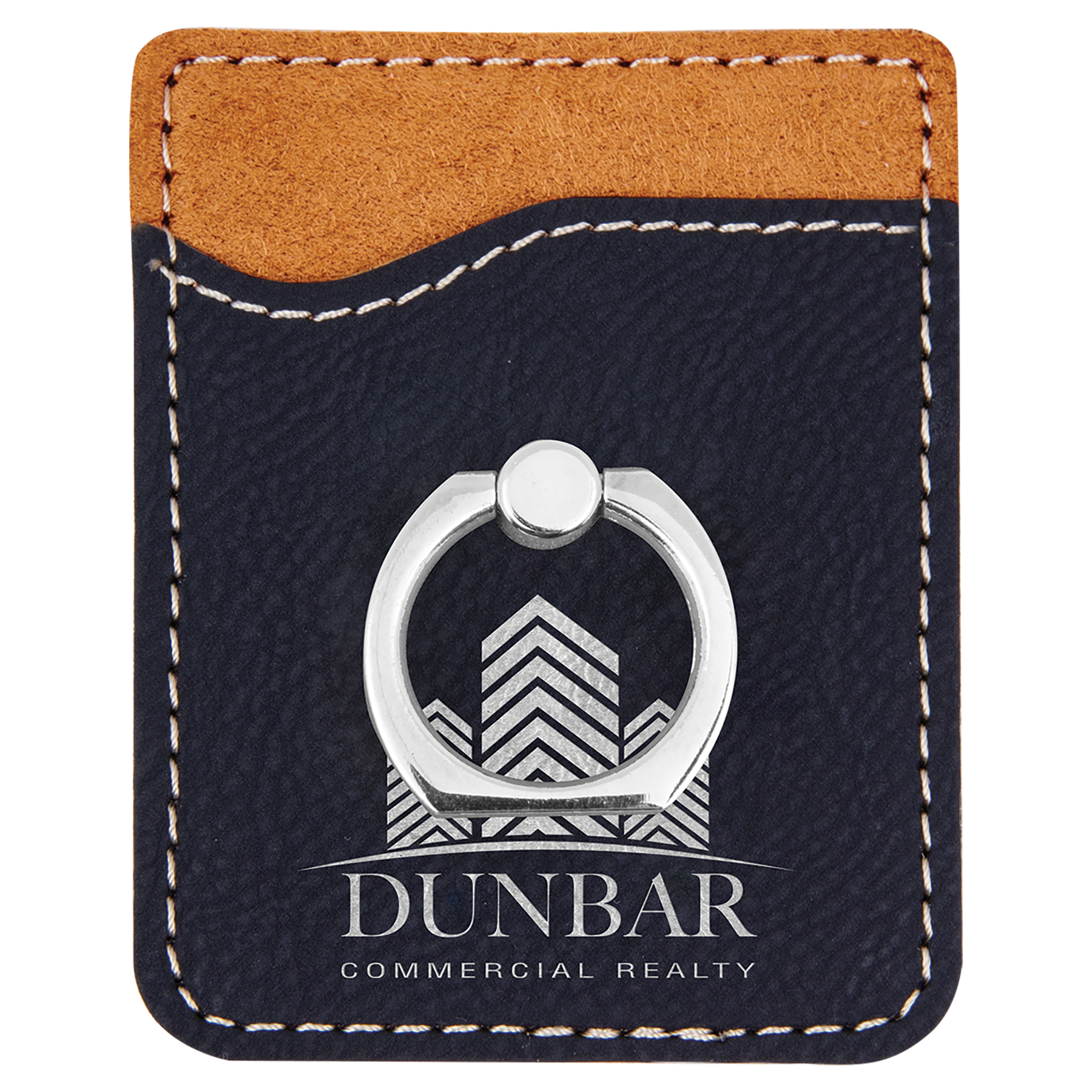 Leatherette Phone Wallet with Ring