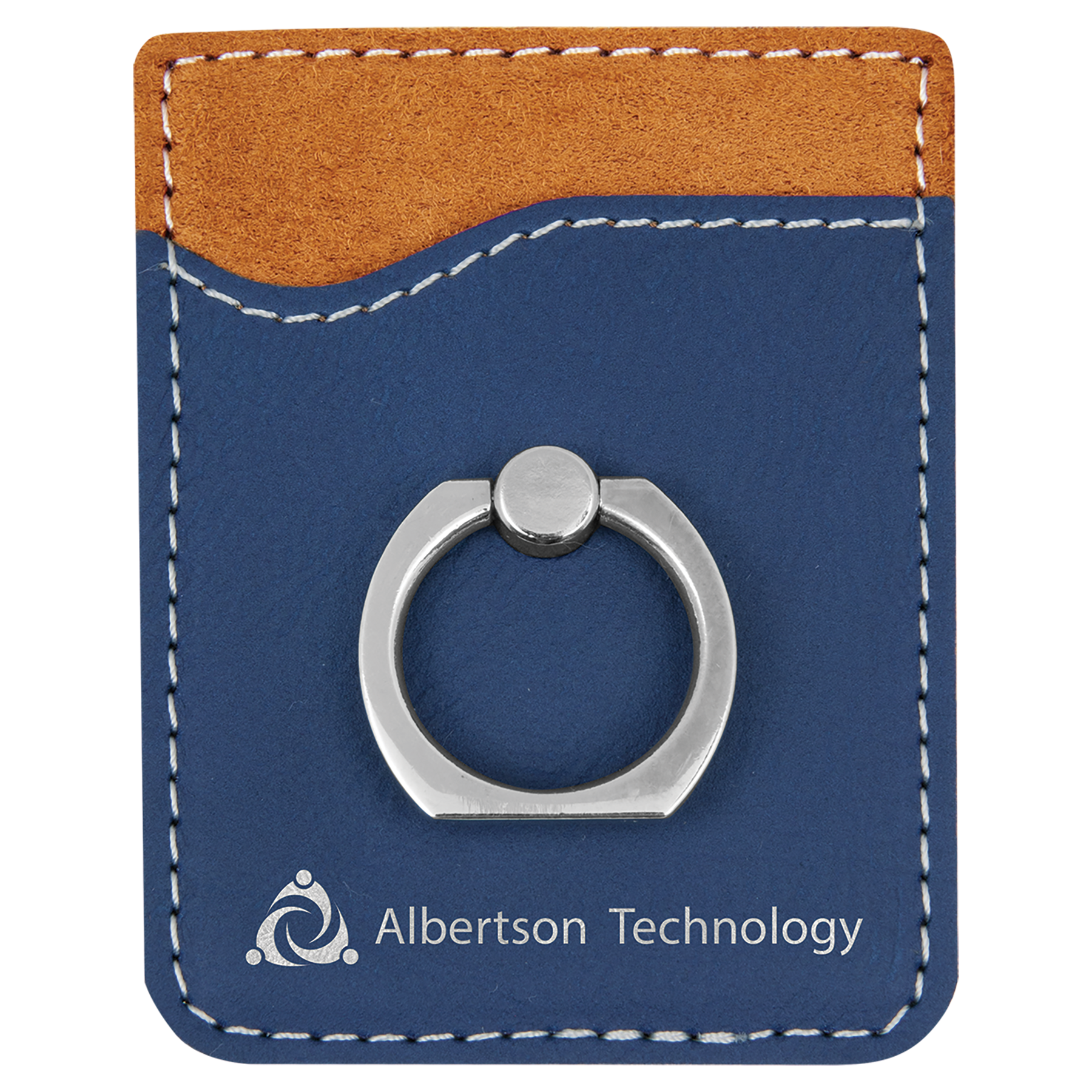 Leatherette Phone Wallet with Ring