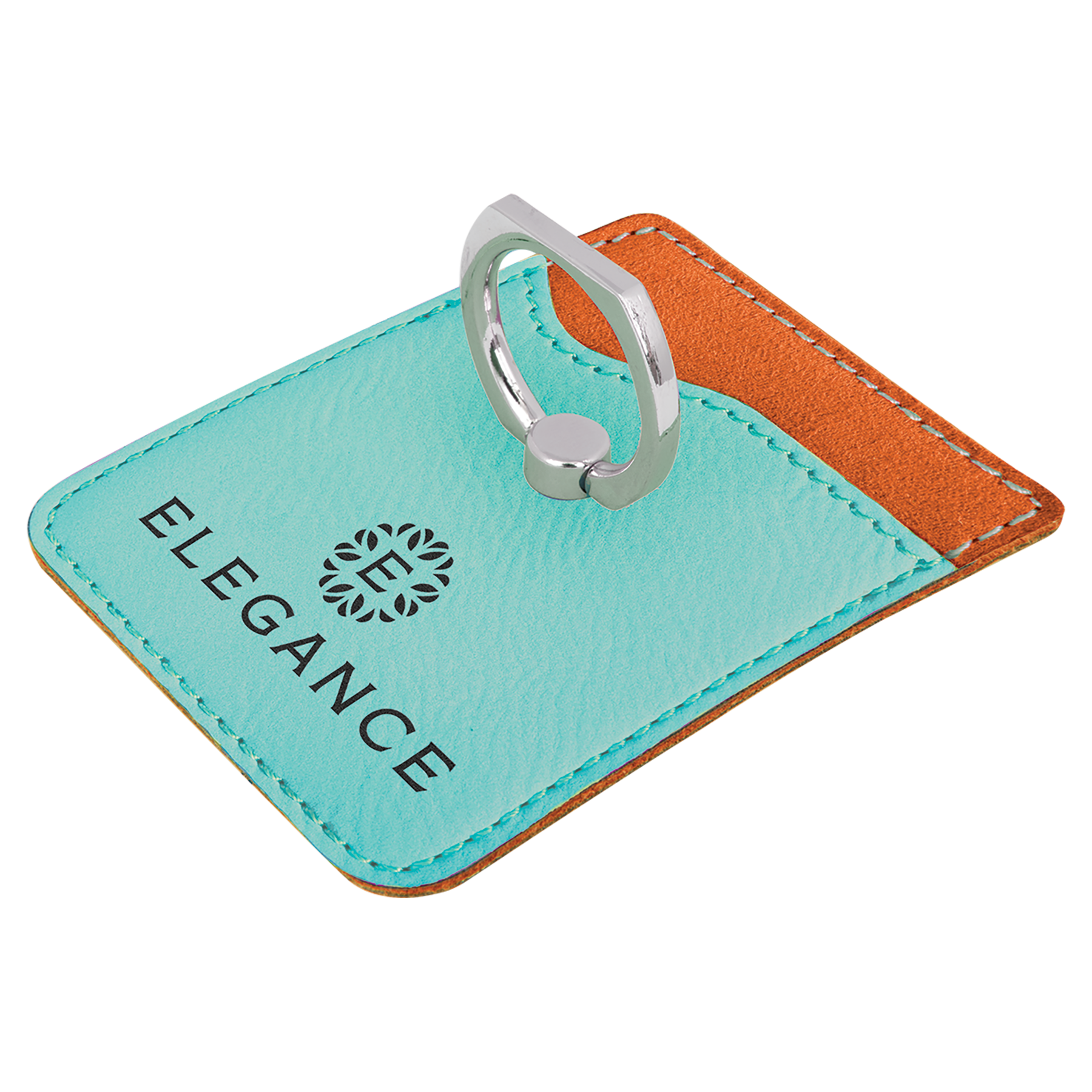 Leatherette Phone Wallet with Ring