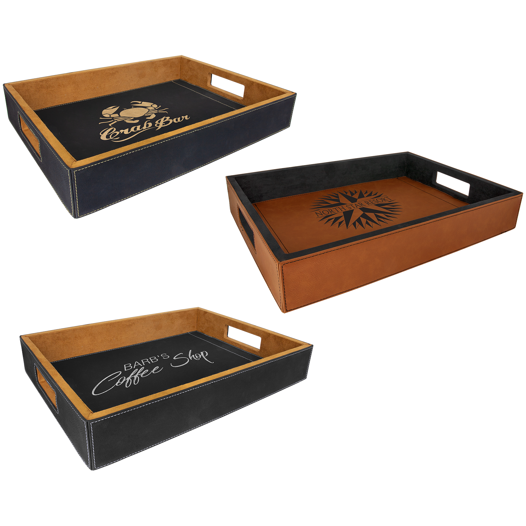 Leatherette Serving Tray