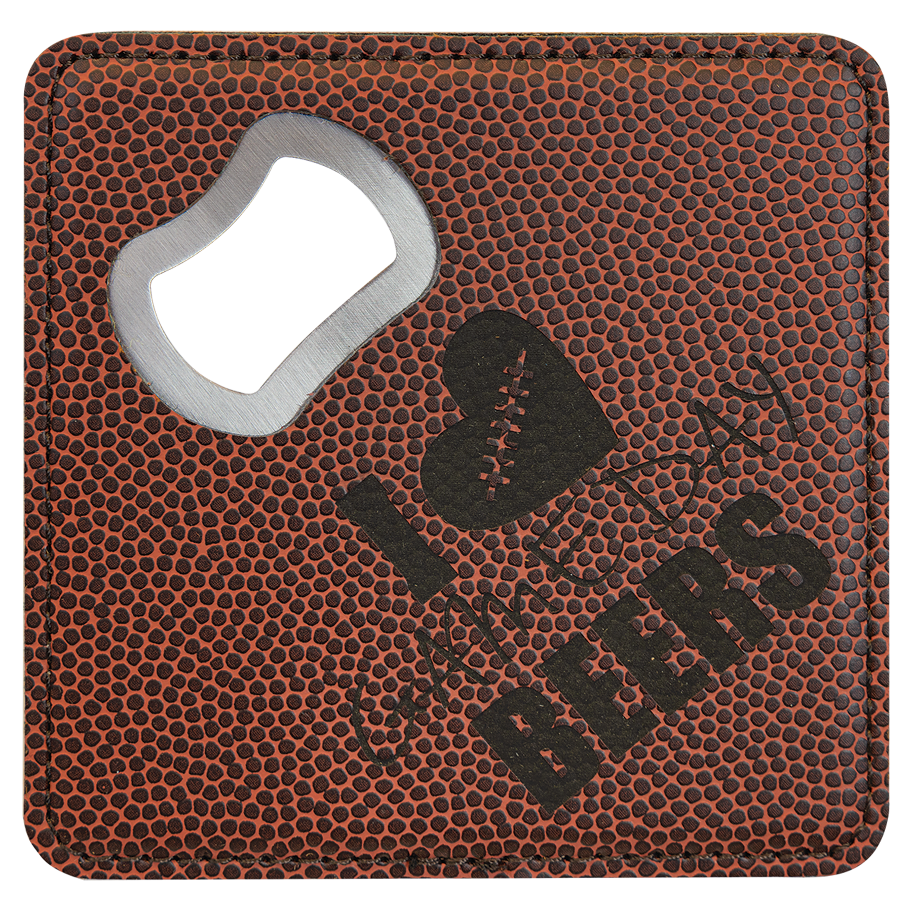 Leatherette Bottle Opener Coaster