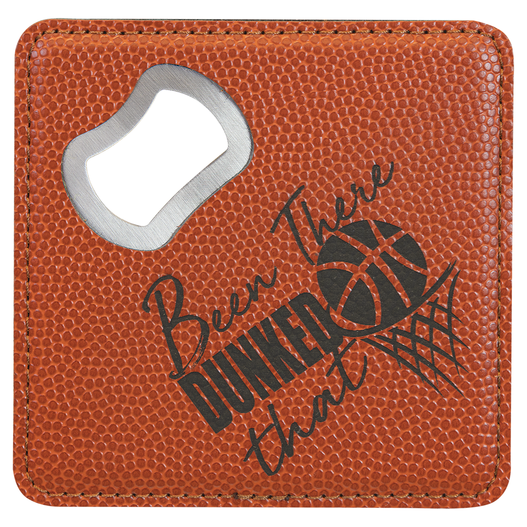 Leatherette Bottle Opener Coaster