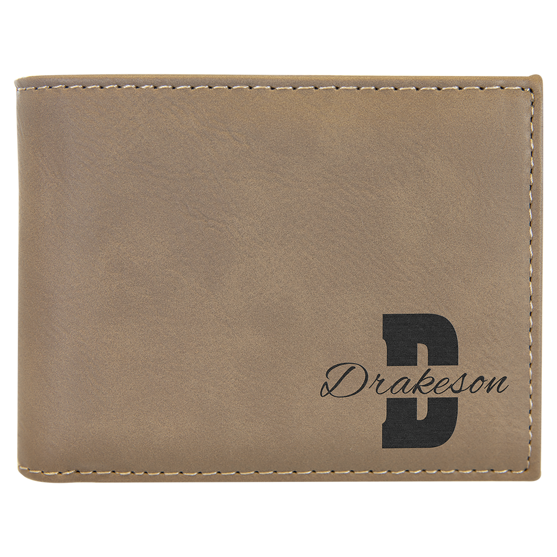 Leatherette Bi-Fold Wallet with Flip ID Display