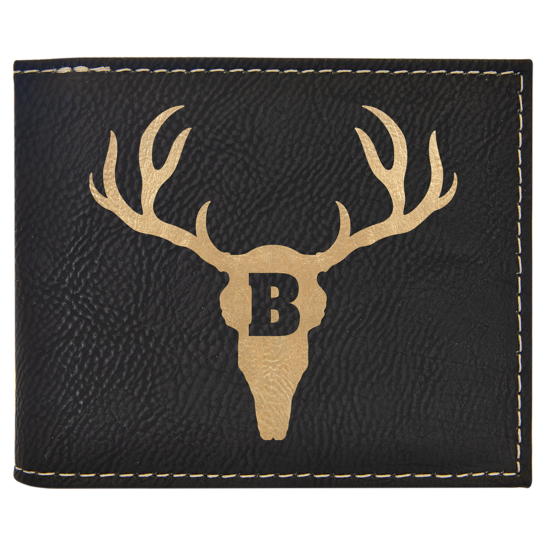 Leatherette Bi-Fold Wallet with Flip ID Display