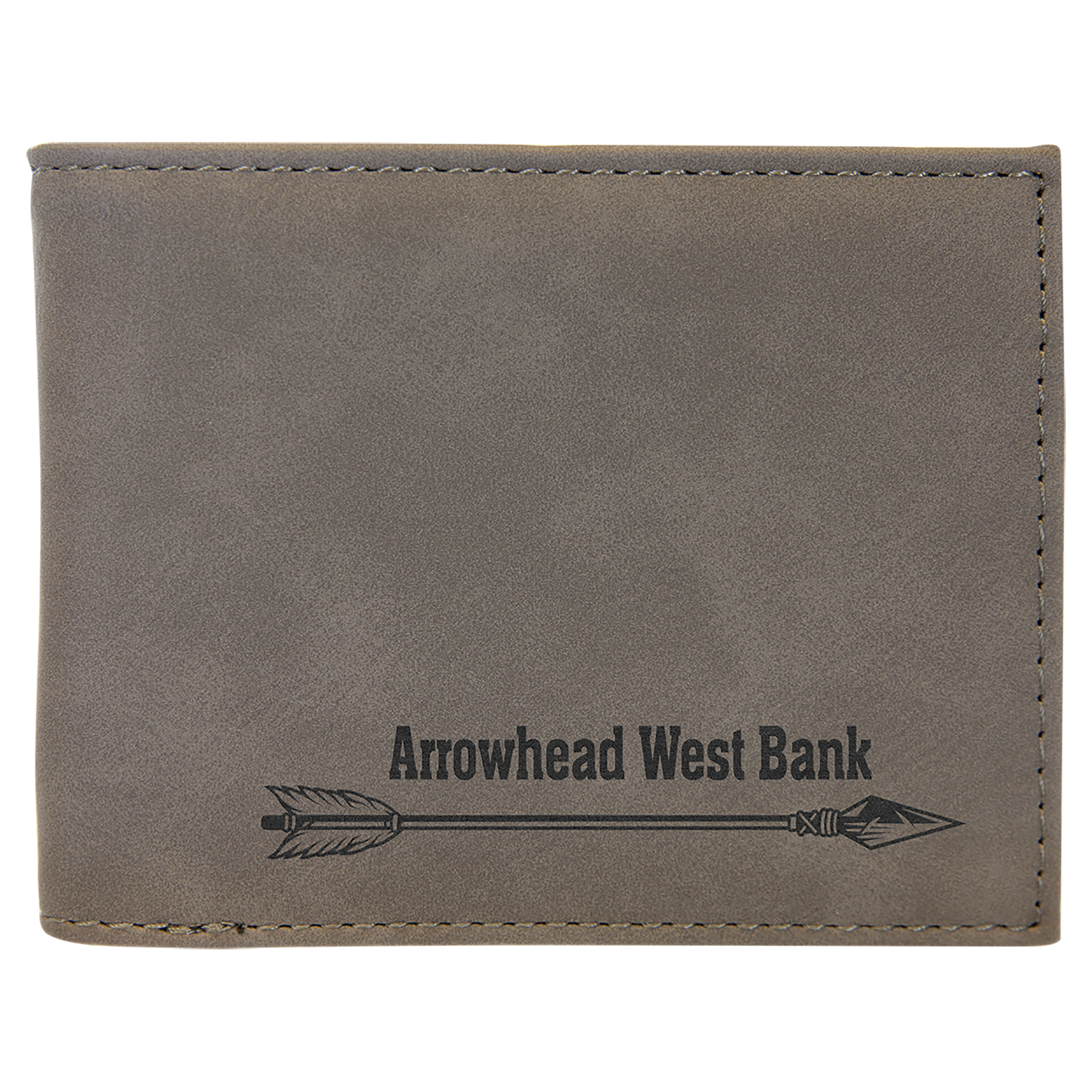 Leatherette Bi-Fold Wallet with Flip ID Display