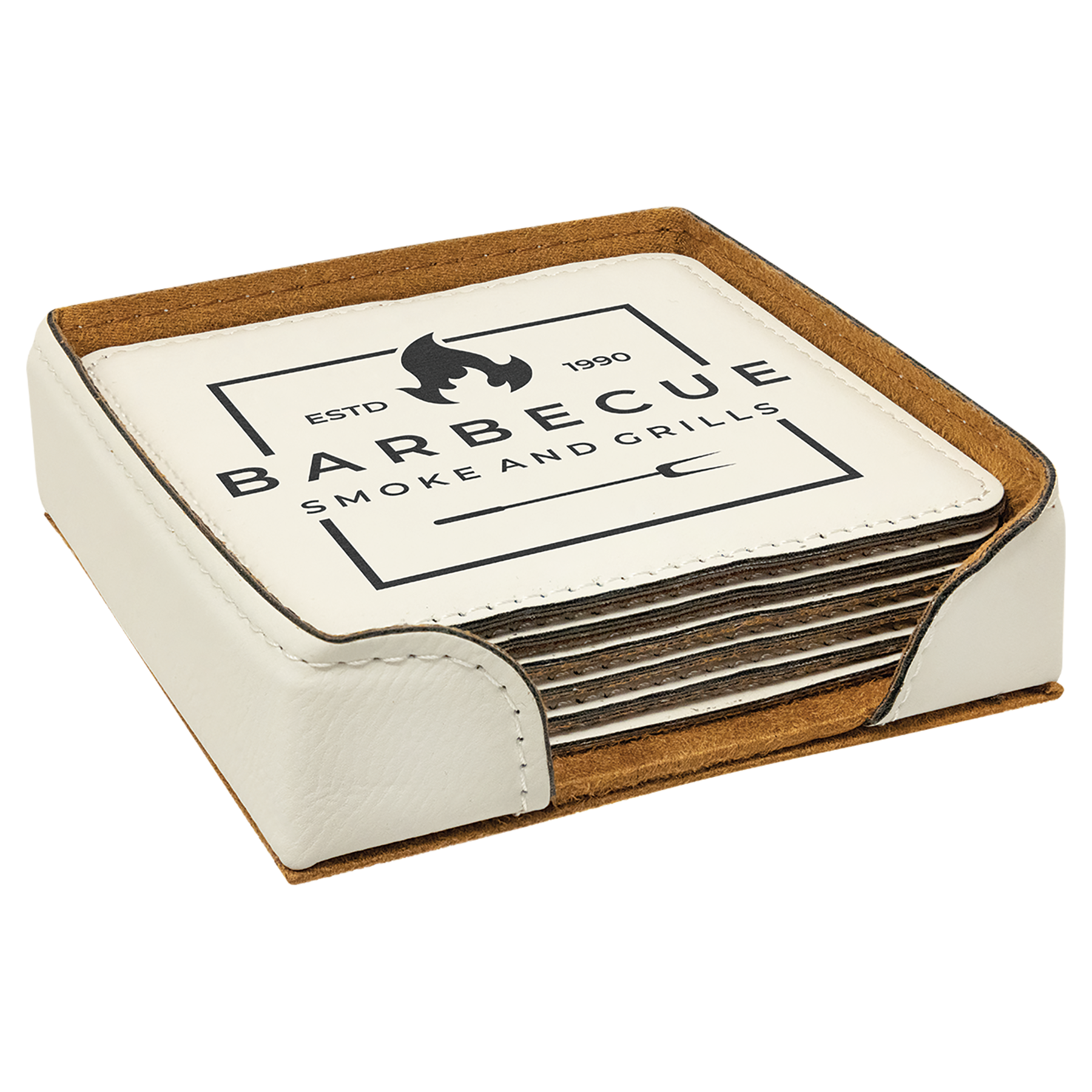 Leatherette Coaster Set