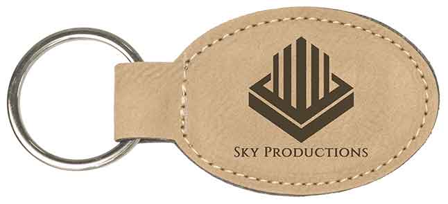 Laserable Leatherette Keychain