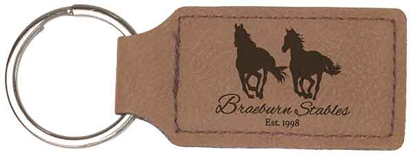 Laserable Leatherette Keychain