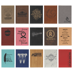 Laserable Leatherette Journal-Lined Notepad