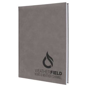 Laserable Leatherette Journal-Lined Notepad