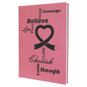 Laserable Leatherette Journal-Lined Notepad