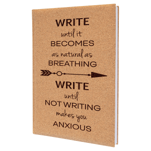 Laserable Leatherette Journal-Lined Notepad