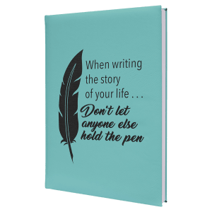 Laserable Leatherette Journal-Lined Notepad