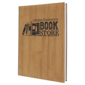 Laserable Leatherette Journal-Lined Notepad