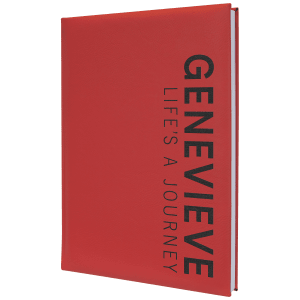 Laserable Leatherette Journal-Lined Notepad