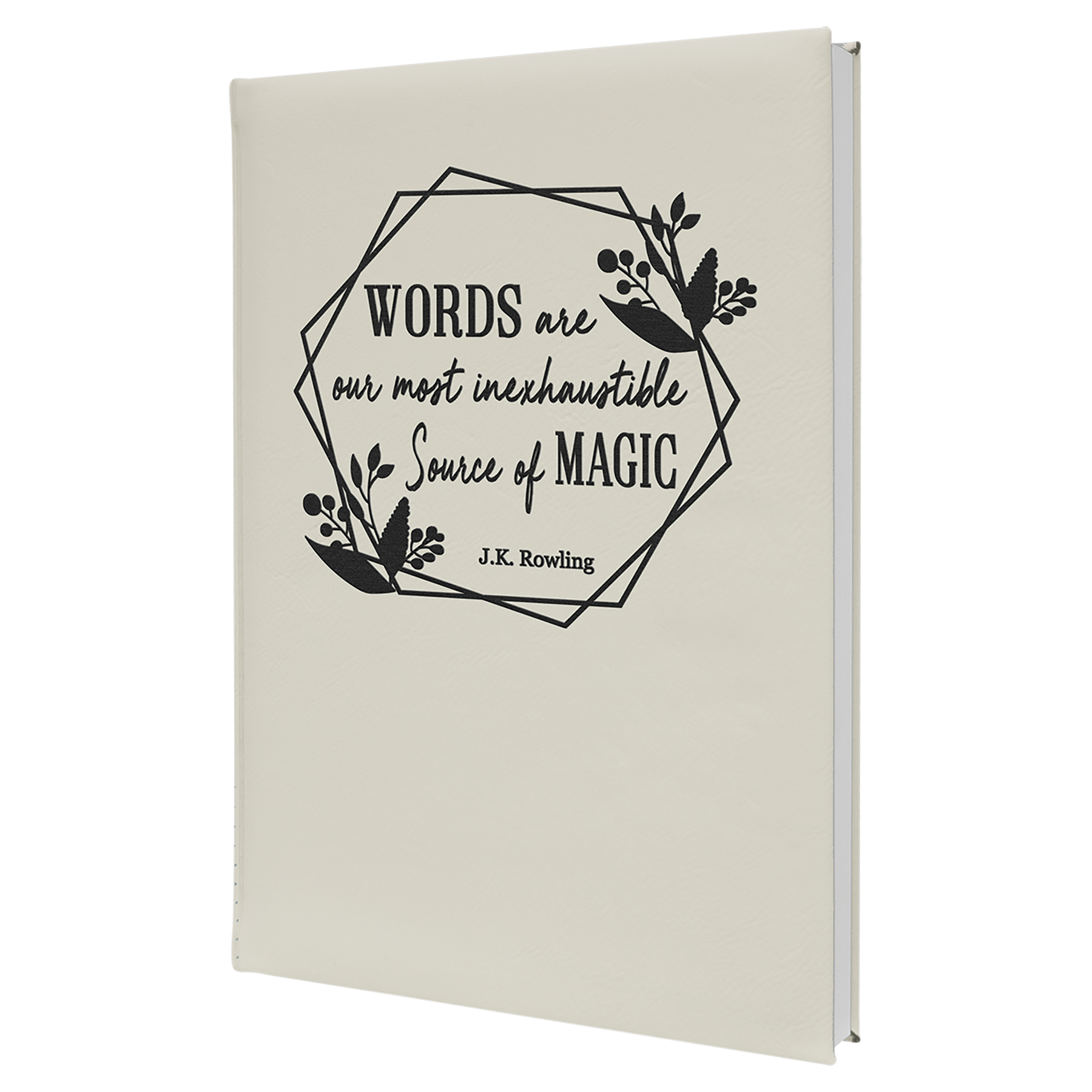 Laserable Leatherette Journal-Lined Notepad