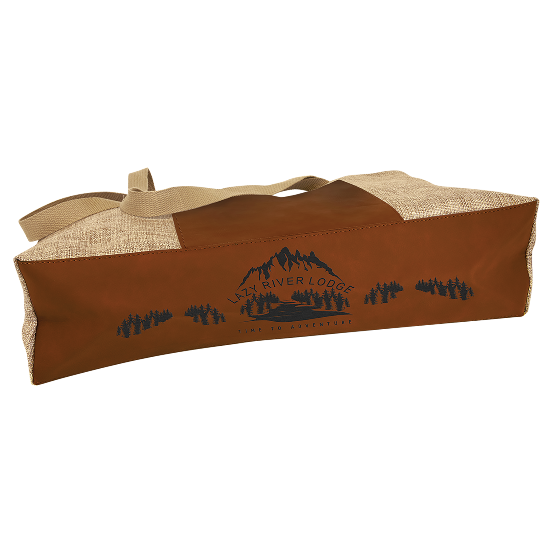 Burlap Bags with Laserable Leatherette