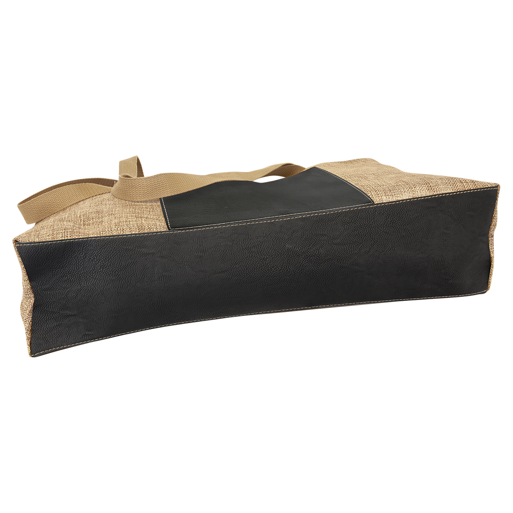 Burlap Bags with Laserable Leatherette