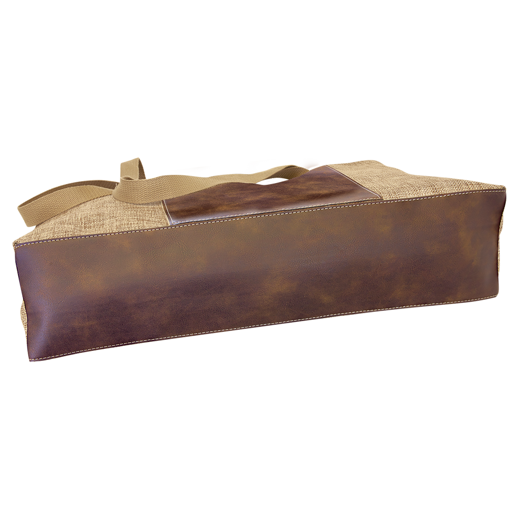 Burlap Bags with Laserable Leatherette