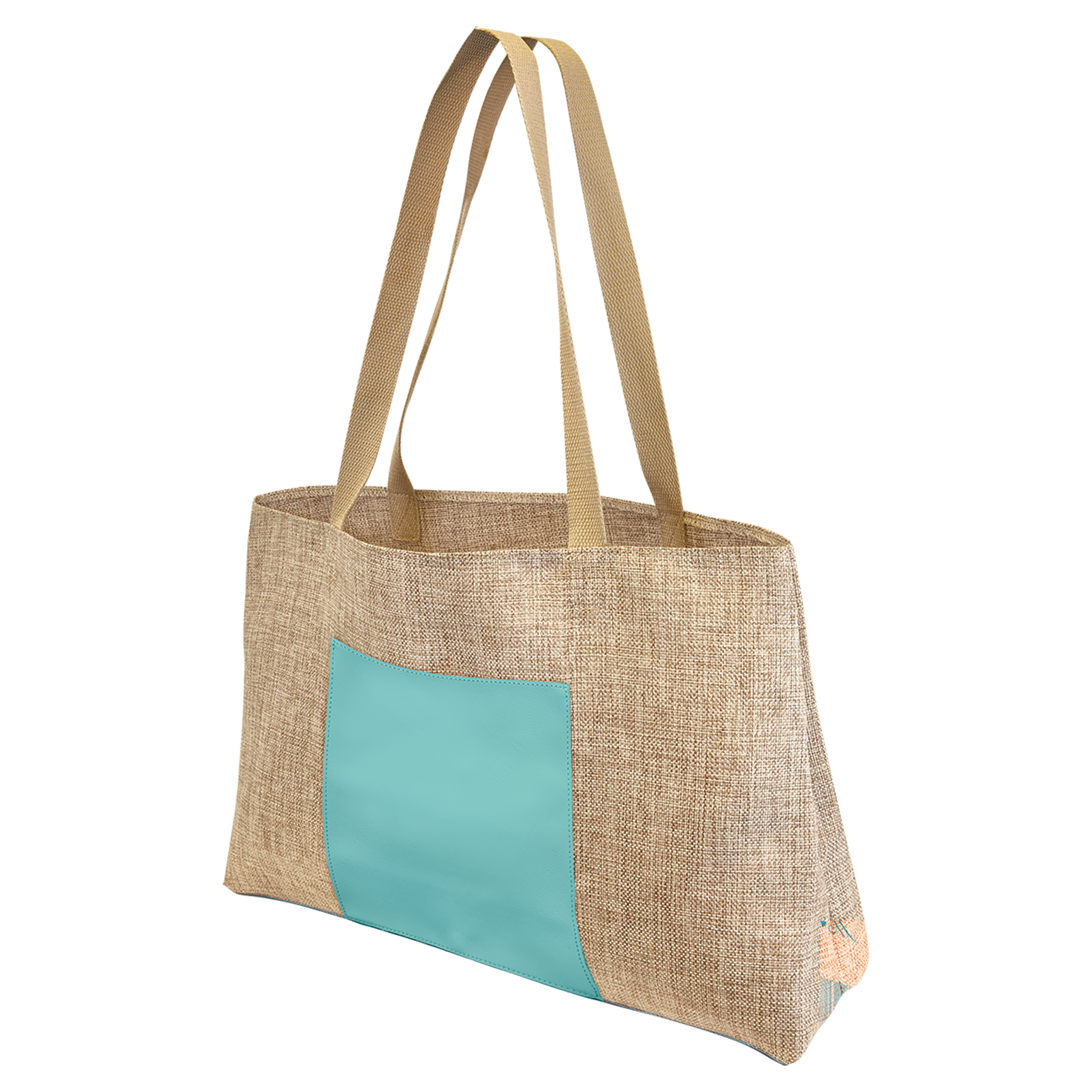 Burlap Bags with Laserable Leatherette