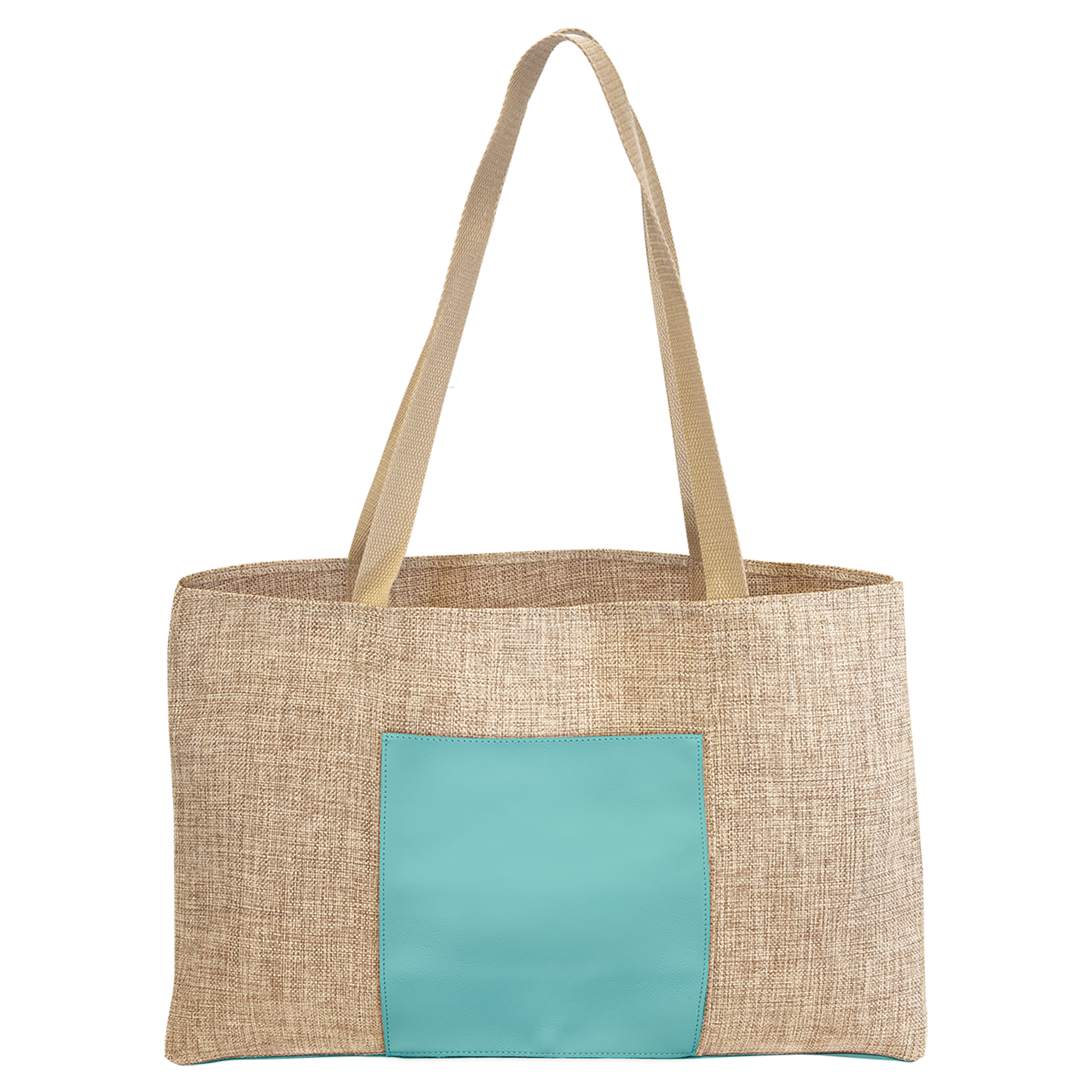 Burlap Bags with Laserable Leatherette