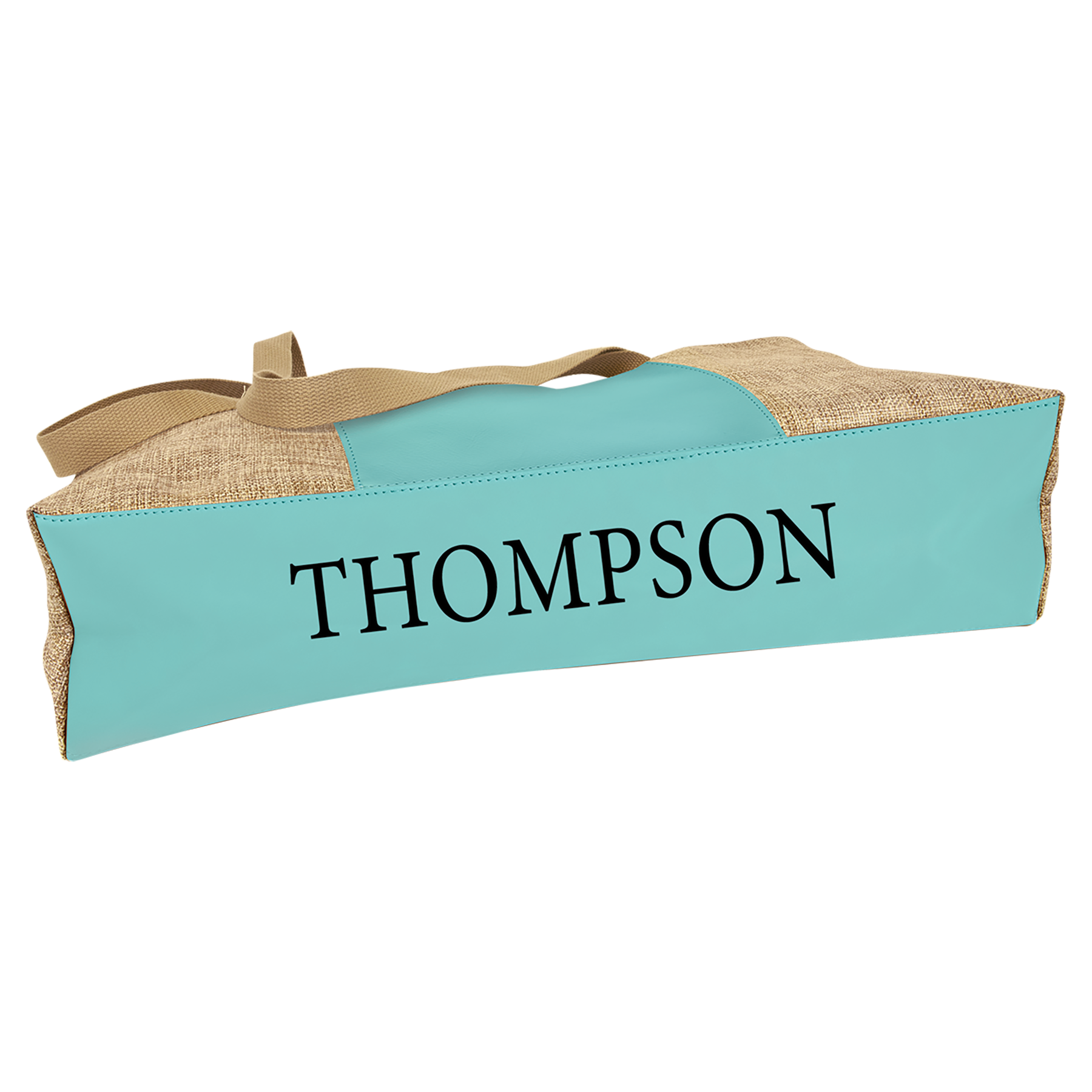 Burlap Bags with Laserable Leatherette