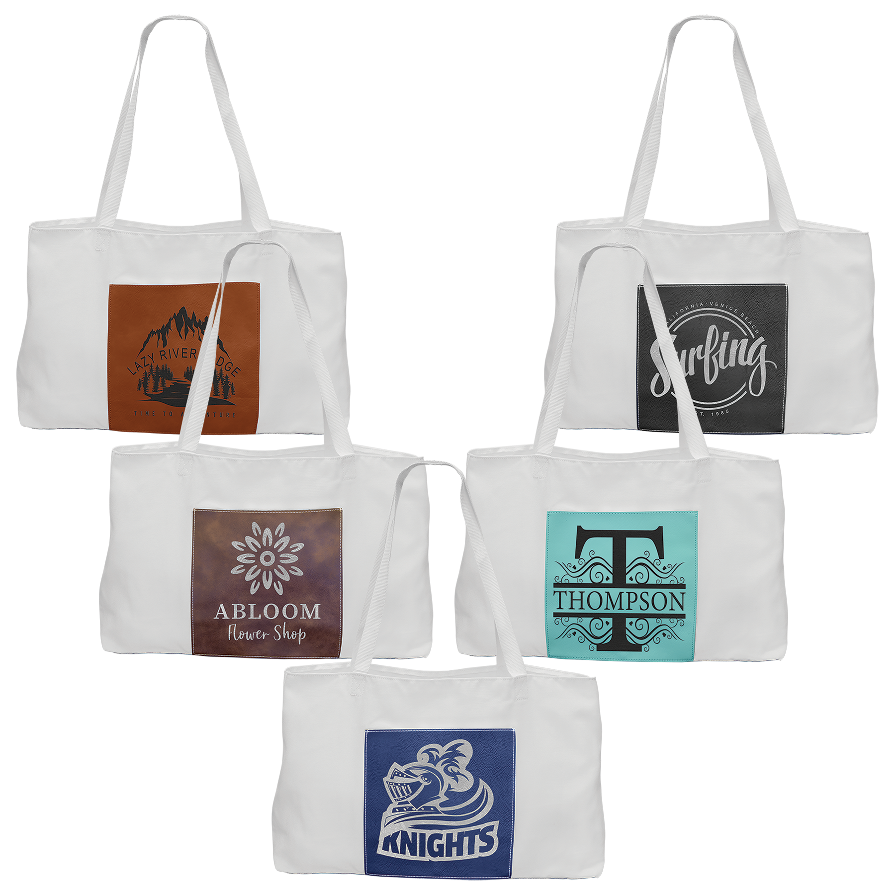 Canvas Bags with Laserable Leatherette