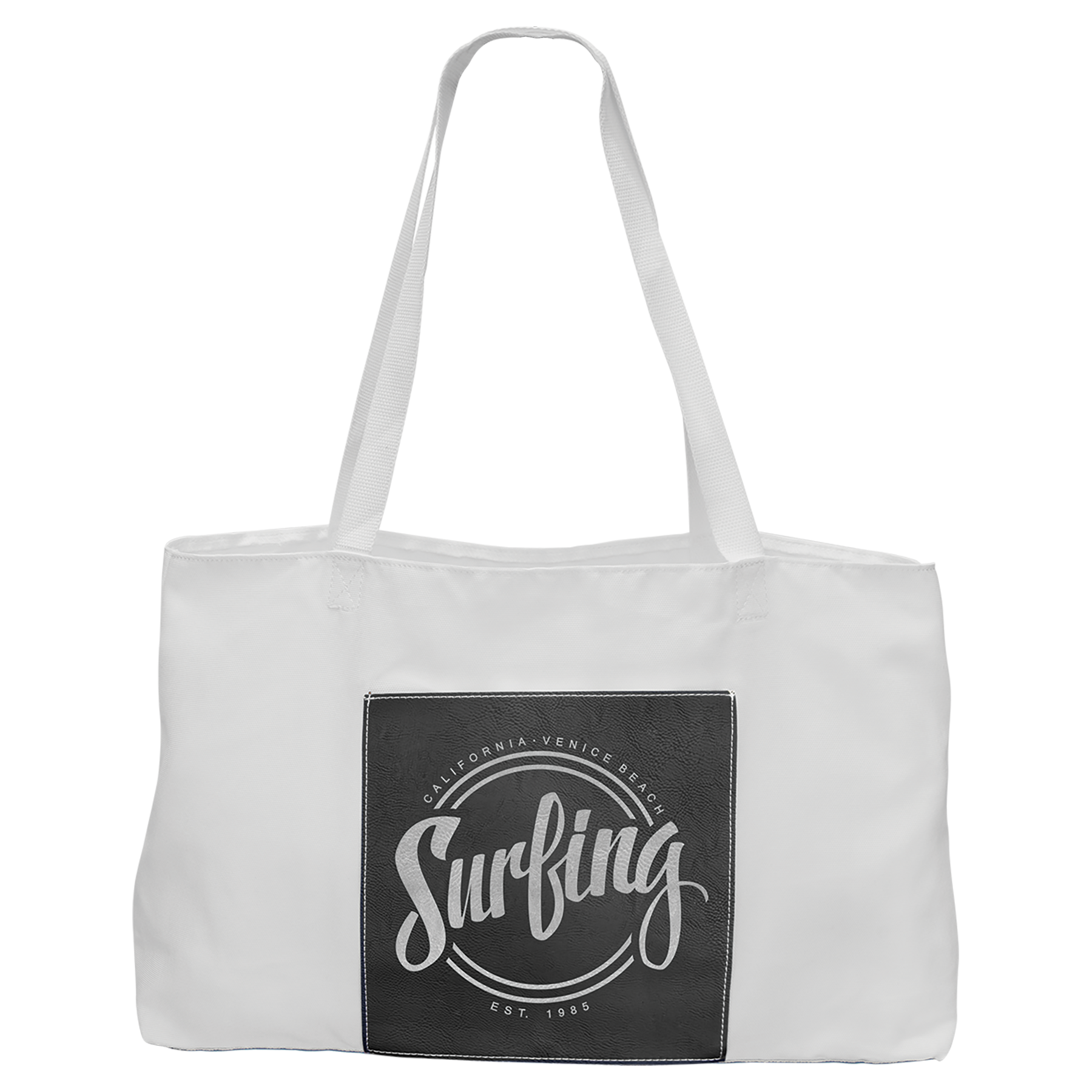 Canvas Bags with Laserable Leatherette