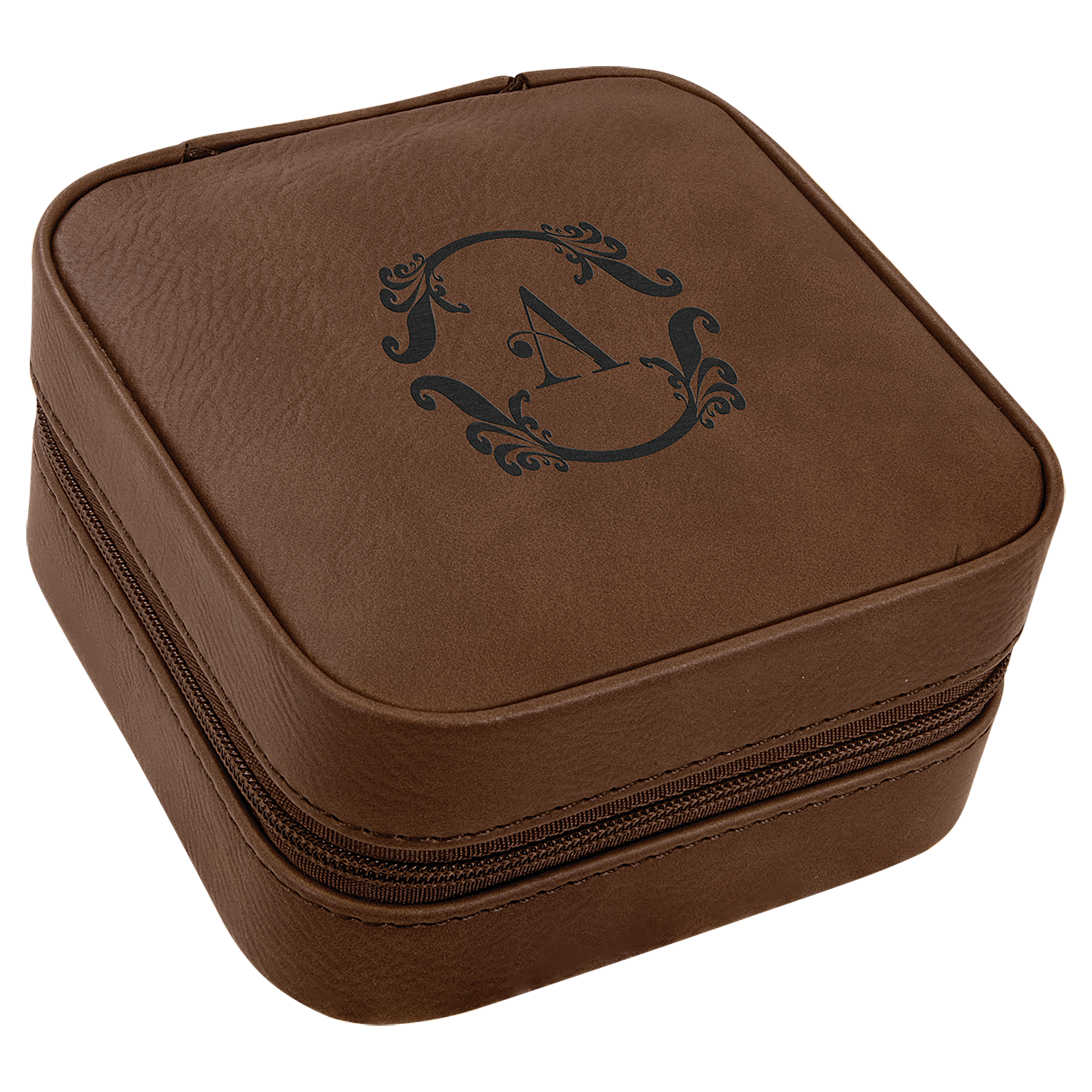 4" X 4" Laserable Leatherette Travel Jewelry Box