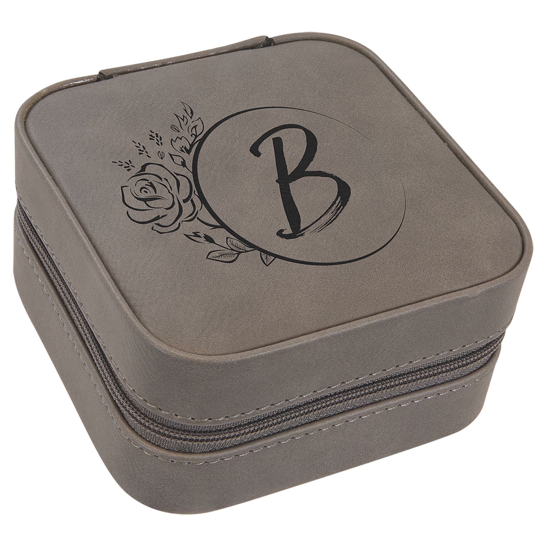 4" X 4" Laserable Leatherette Travel Jewelry Box