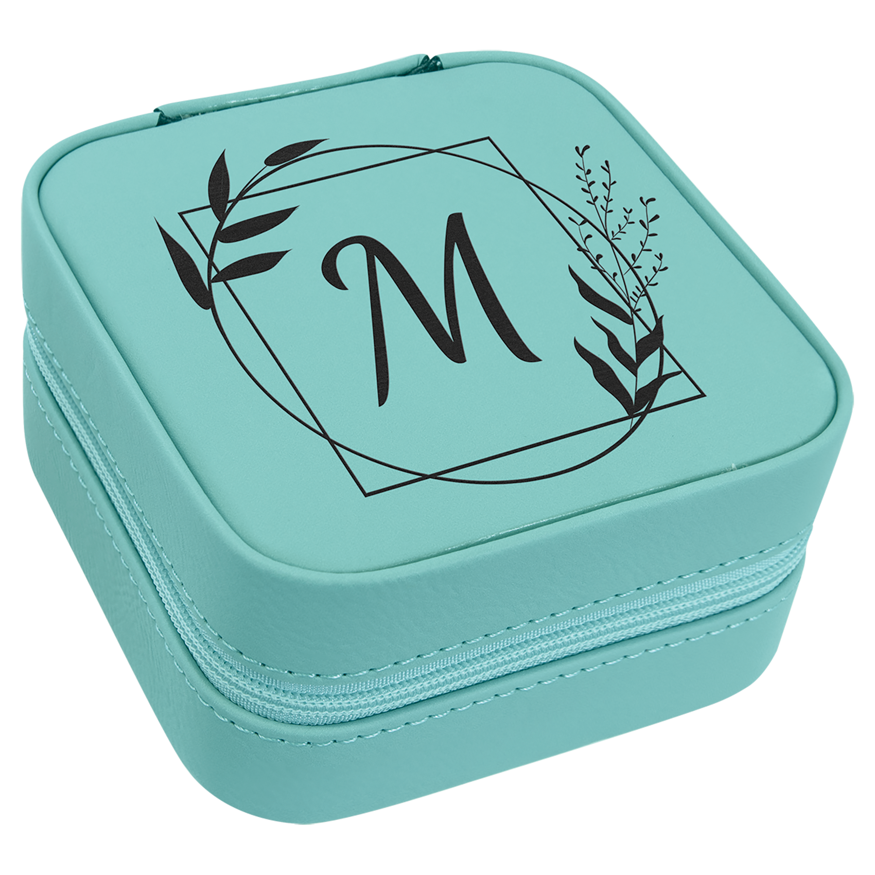 4" X 4" Laserable Leatherette Travel Jewelry Box