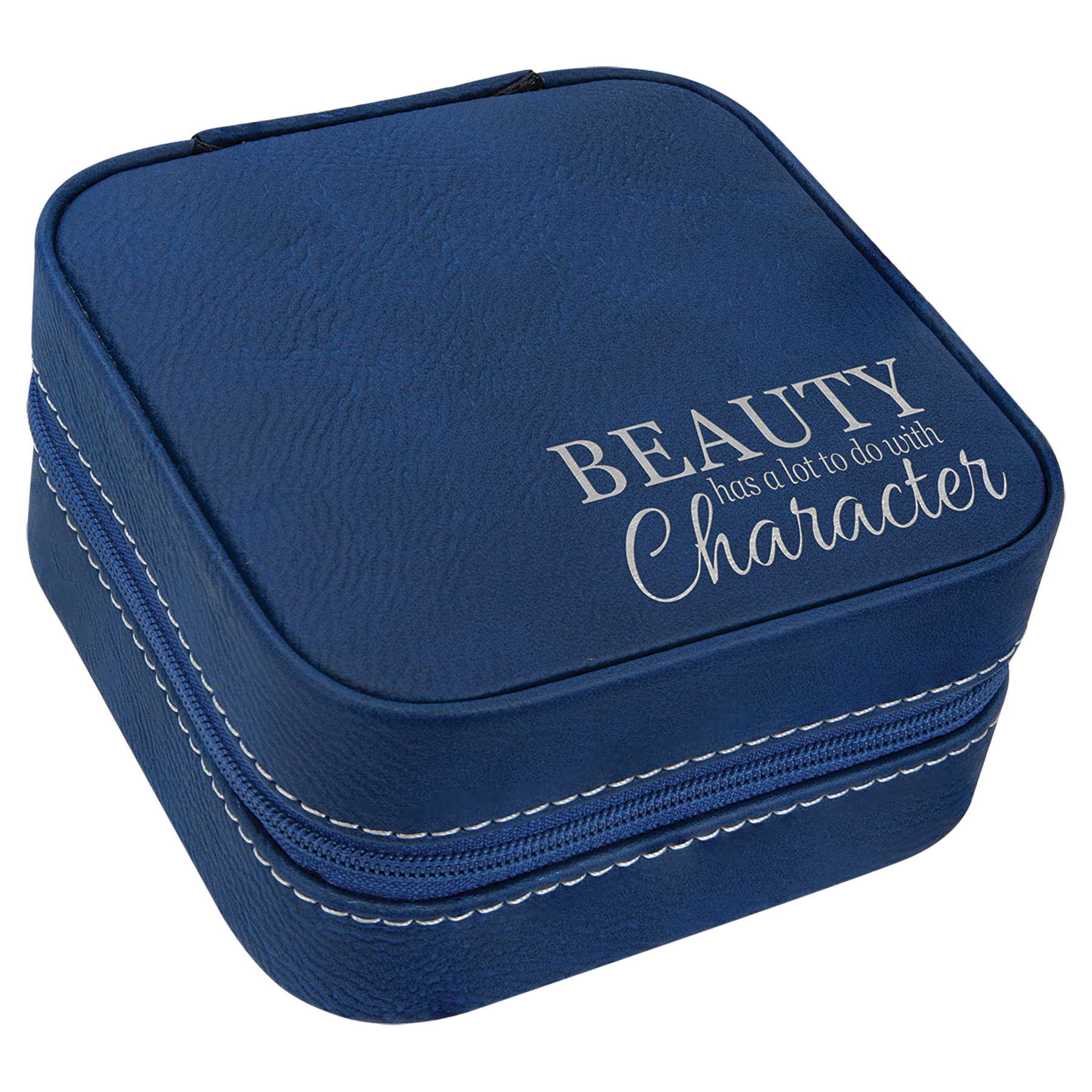 4" X 4" Laserable Leatherette Travel Jewelry Box