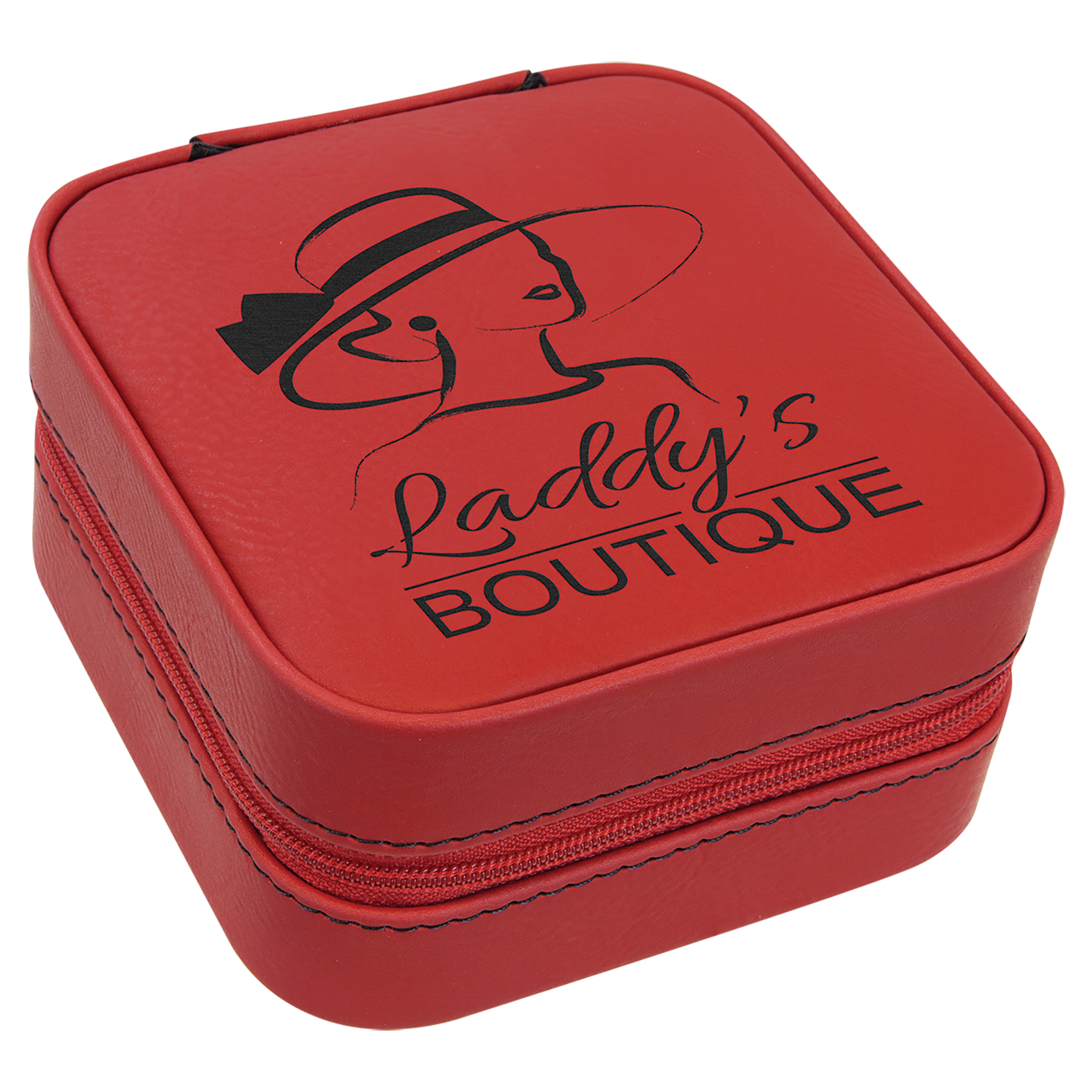4" X 4" Laserable Leatherette Travel Jewelry Box